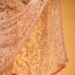 BLUSH PINK FLORAL EMBROIDERED NET SAREE
