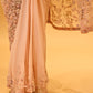 BLUSH PINK FLORAL EMBROIDERED NET SAREE