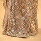 DUSTY ROSE BEIGE COLOUR FLORAL EMBROIDERED NET SAREE