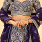 ROYAL PURPLE EMBELLISHED LEHENGA & BLOUSE WITH MATCHING DUPATTA