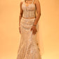 CHAMPAGNE GOLD SEQUIN EMBELLISHED LEHENGA SET
