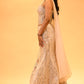 CHAMPAGNE GOLD SEQUIN EMBELLISHED LEHENGA SET