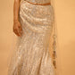 CHAMPAGNE GOLD SEQUIN EMBELLISHED LEHENGA SET