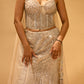 CHAMPAGNE GOLD SEQUIN EMBELLISHED LEHENGA SET