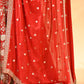 VERMILION RED EMBROIDERED ANARKALI WITH DUPATTA