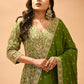 MEHENDI GREEN EMBROIDERED SHARARA SET WITH DUPATTA