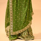 MEHENDI GREEN EMBROIDERED SHARARA SET WITH DUPATTA
