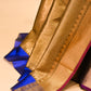 ROYAL BLUE CHANDERI HANDWOVEN SILK SAREE WITH ZARI BORDER AND PALLA
