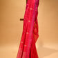 RANI PINK CHANDERI HANDWOVEN SILK SAREE