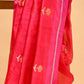 RANI PINK CHANDERI HANDWOVEN SILK SAREE