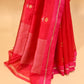 RANI PINK CHANDERI HANDWOVEN SILK SAREE