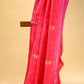 RANI PINK CHANDERI HANDWOVEN SILK SAREE