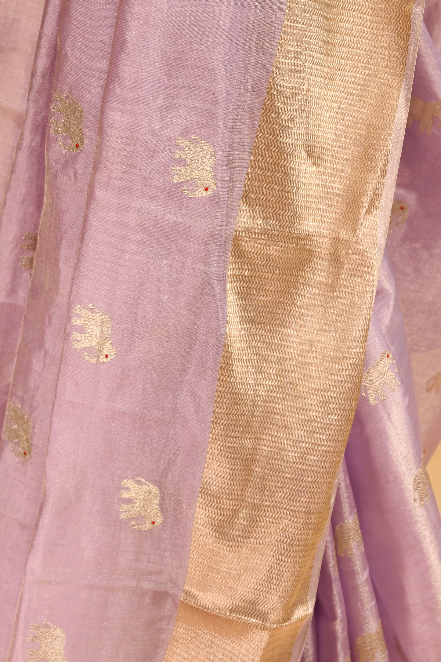 LILAC CHANDERI HANDWOVEN SILK SAREE