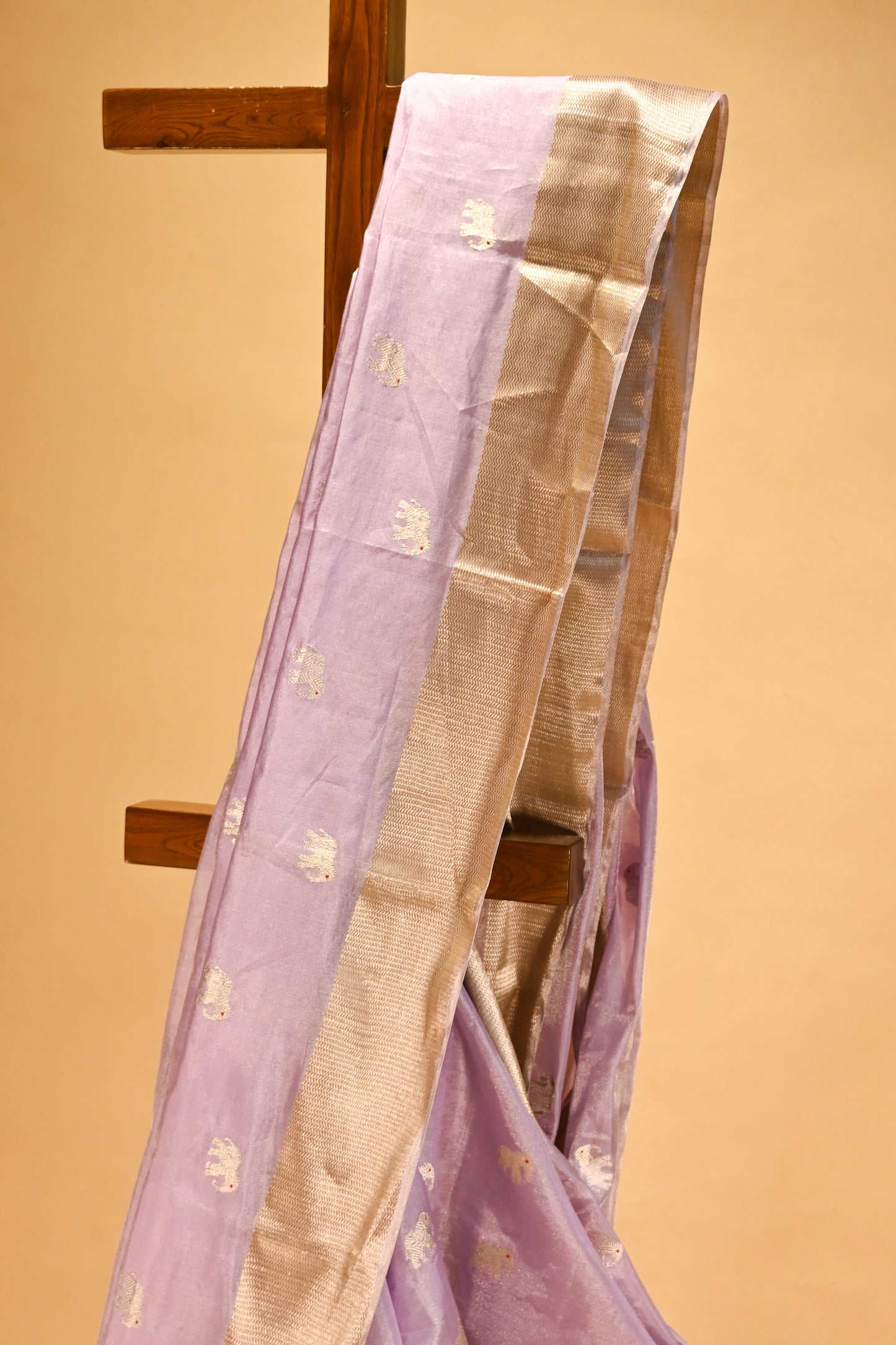 LILAC CHANDERI HANDWOVEN SILK SAREE