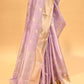 LILAC CHANDERI HANDWOVEN SILK SAREE