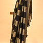 BLACK CHANDERI HANDWOVEN SILK SAREE