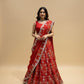 RED PURE GEORGETTE OJARIYA LEHENGA WITH GOTA PATTI WORK