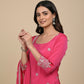 PINK PLANT BASED SILK EMBROIDERED UNSTITCHED SUIT