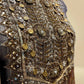 SILVER AND ANTIQUE GOLD CHANDERI TISSUE LEHENGA SET WITH SEQUIN & CUTDANA EMBROIDERED SHORT KURTI AND DUPATTA