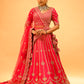 RANI HAND-EMBROIDERED BRIDAL LEHENGA WITH READYMADE BLOUSE, NET DUPATTA & EMBROIDERED TASSELS