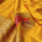 MUSTARD COLOUR SATIN BANARASI SAREE
