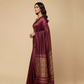 BURGUNDY COLOUR MODAL SILK SATIN SAREE WITH BANARASI PALLA