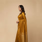MUSTARD COLOUR MODAL SILK SATIN SAREE WITH BANARASI PALLA