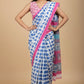 WHITE COTTON PRINTED SAREE