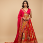 RED COLOUR PRINTED SILK LEHENGA (DELIVERY IN 20 DAYS)