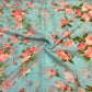 AQUA BLUE PURE DIAMOND CHIFFON SAREE