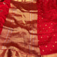 RED COLOUR PLANT-BASED SILK SAREE WITH ZARI WORK