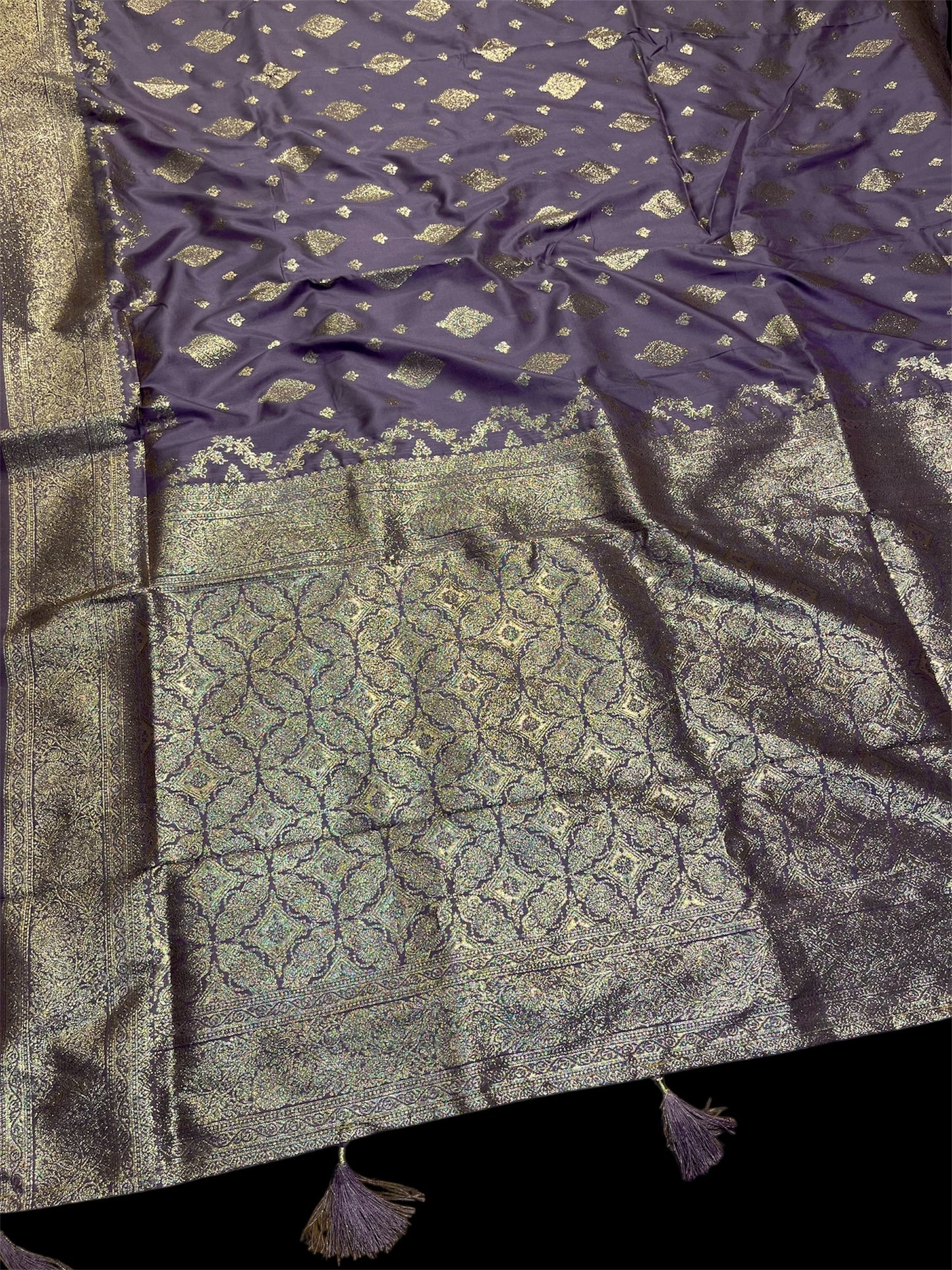 ART SILK BANARASI GIFT SAREES WITH ZARI WEAVES (SET OF 5)