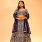 ROYAL PURPLE EMBELLISHED LEHENGA & BLOUSE WITH MATCHING DUPATTA