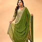 MEHENDI GREEN EMBROIDERED SHARARA SET WITH DUPATTA