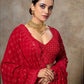 RED GEORGETTE LUCKNOWI READYMADE LEHENGA ( DELIVERY IN 20 DAYS )