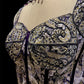 PURPLE CHINON PALAZZO PANT WITH BEADS & CUTDANA EMBELLISHED CORSET BLOUSE AND DUPATTA