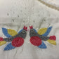 OFF WHITE KOTA DORIYA UNSTITCHED SUIT WITH RESHAM EMBROIDERED BIRD MOTIFS DUPATTA AND BEAD WORK KURTA