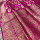 RANI PINK BANARASI PURE SILK SAREE EMBELLISHED WITH ZARI WEAVES