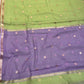 GREEN COLOUR ART MAHESHWARI SAREE WITH CONTRAST PALLA, BLOUSE & ZARI BUTTI - Kothari Sons