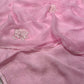 PINK COLOUR CHIFFON EMBROIDERED SAREE EMBELLISHED WITH CUTDANA & SEQUINS WORK