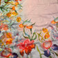 BABY PINK COLOUR PRINTED CHIFFON SAREE WITH CHINON BLOUSE - Kothari Sons