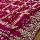 PINK COLOUR BANDHANI GHARCHOLA DOLA SILK GOTA PATTI WORK EMBROIDERED SAREE