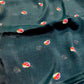 TEAL BLUE COLOUR CHIFFON PRINTED SAREE WITH CHINON BLOUSE - Kothari Sons