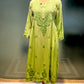 GREEN SHADED MUSLIN CHIKANKARI KURTA