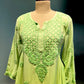 GREEN SHADED MUSLIN CHIKANKARI KURTA