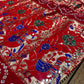 RED COLOUR DOLA SILK GHARCHOLA SAREE EMBELLISHED WITH GOTA PATTI WORK