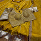 MUSTARD COLOUR CREPE SILK LEHENGA WITH READYMADE BLOUSE & ORGANZA DUPATTA EMBELLISHED WITH GOTA PATTI WORK - Kothari Sons