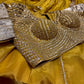 MUSTARD COLOUR CREPE SILK LEHENGA WITH READYMADE BLOUSE & ORGANZA DUPATTA EMBELLISHED WITH GOTA PATTI WORK - Kothari Sons