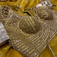 MUSTARD COLOUR CREPE SILK LEHENGA WITH READYMADE BLOUSE & ORGANZA DUPATTA EMBELLISHED WITH GOTA PATTI WORK - Kothari Sons