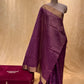 WINE COLOUR ART SILK SAREE WITH ZARI BORDER